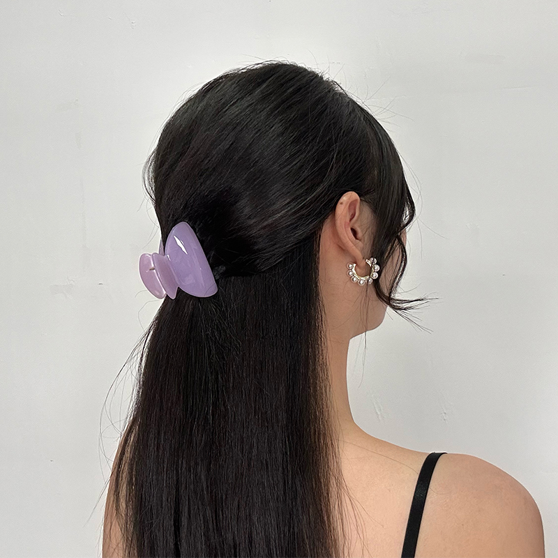 Clip para garra de cabello de plástico inyectado semicircular