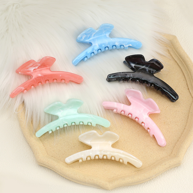 Clip de plástico para garras de cabello con inyección de mariposa larga