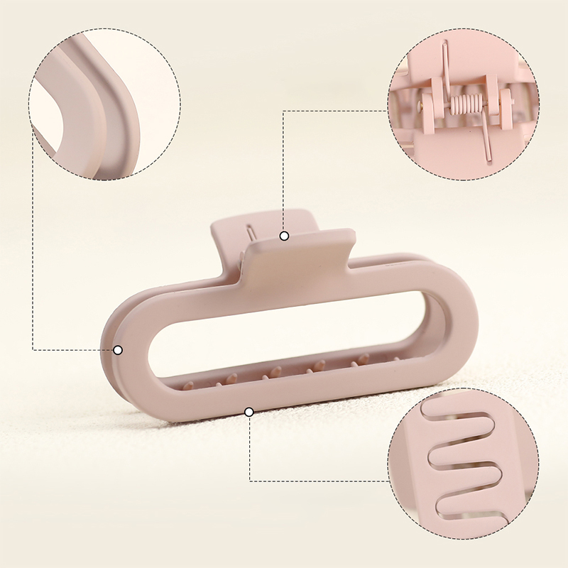 Clip ovalado de plástico para garras de cabello inyectado