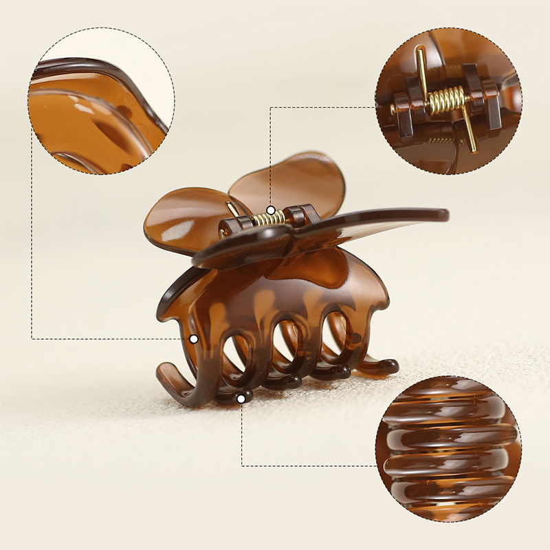 Clip de plástico para garras de cabello con inyección de mariposa