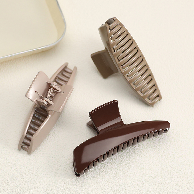 Clip de plástico para garras de cabello con inyección inclinable grande de una línea