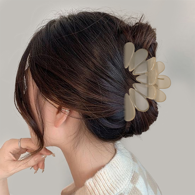 Clip para garra de cabello de plástico con inyección de pétalos