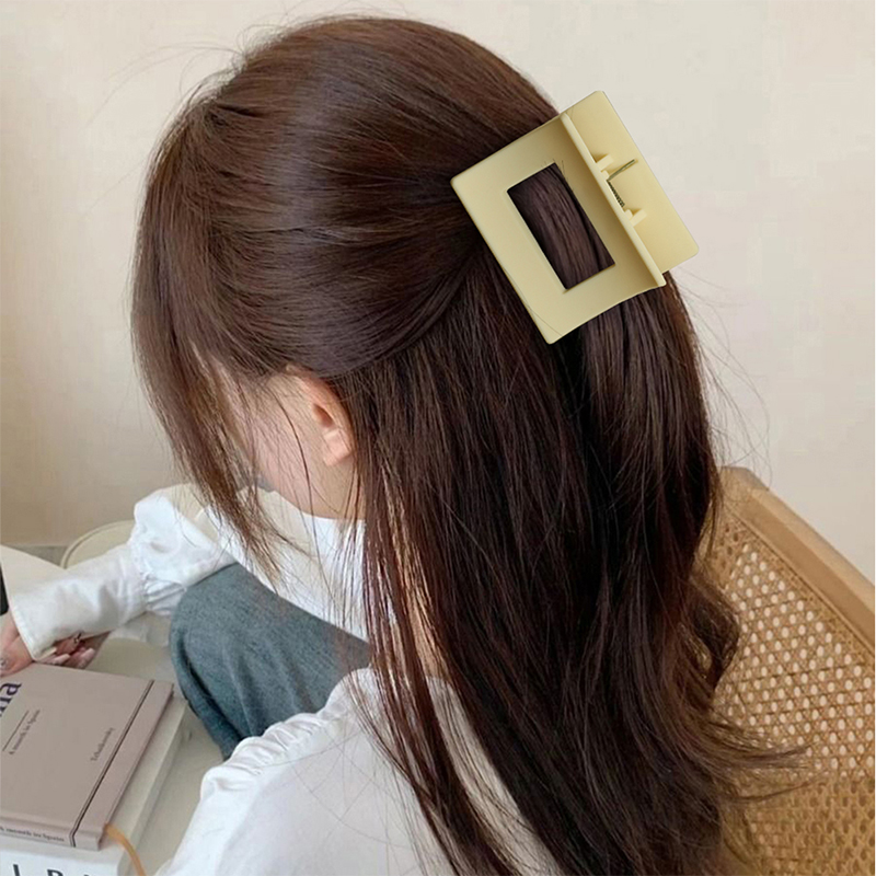 Clip cuadrado de plástico para garras de cabello inyectado