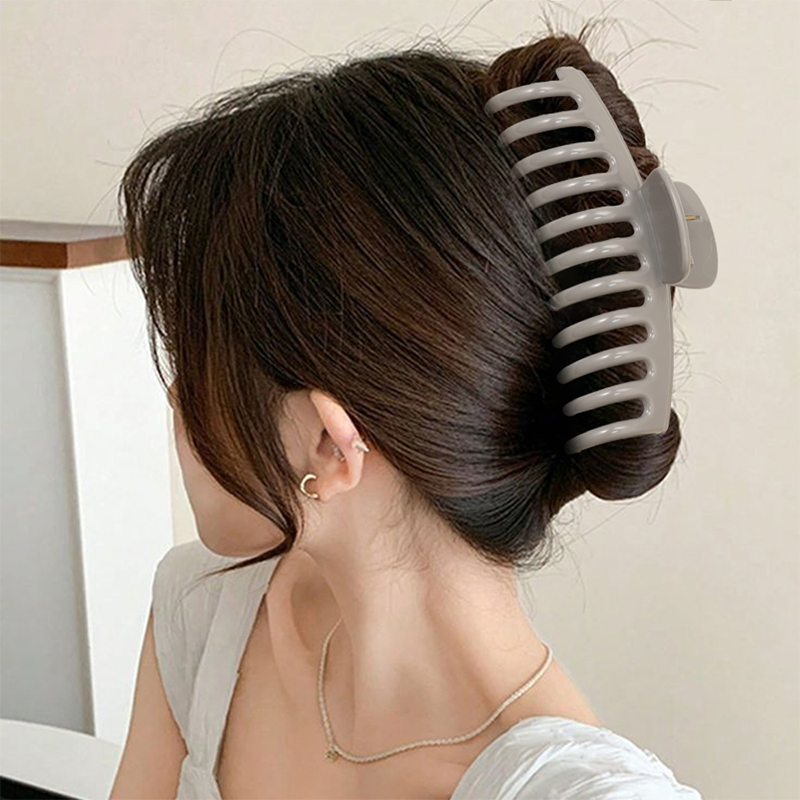 Clip para garra de cabello de plástico con inyección de quilla brillante