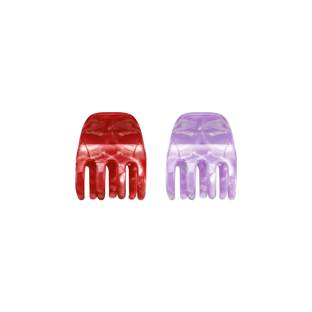 Pinza para el cabello con acetato fuerte y dientes largos