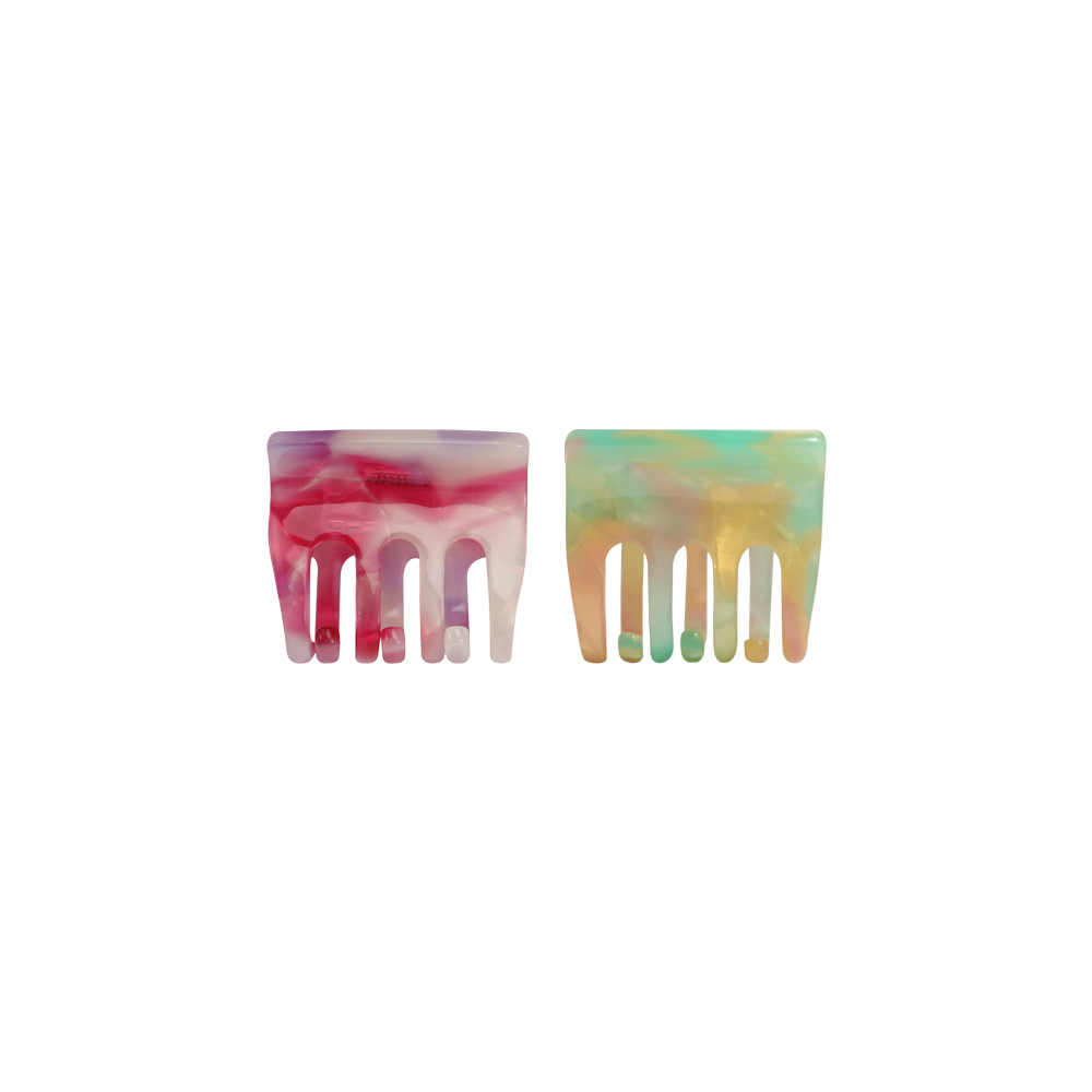 Clip rectangular y compacto para garras de acetato para el cabello