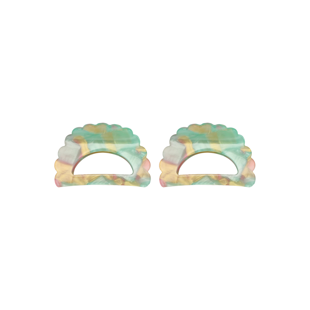 Clip para garra de cabello con acetato en forma de nube Semicircle