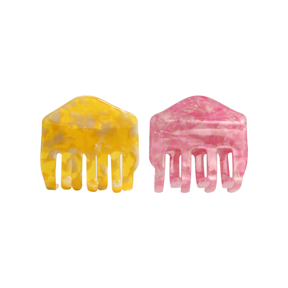 Clip compacto para garras de acetato para el cabello de varios colores