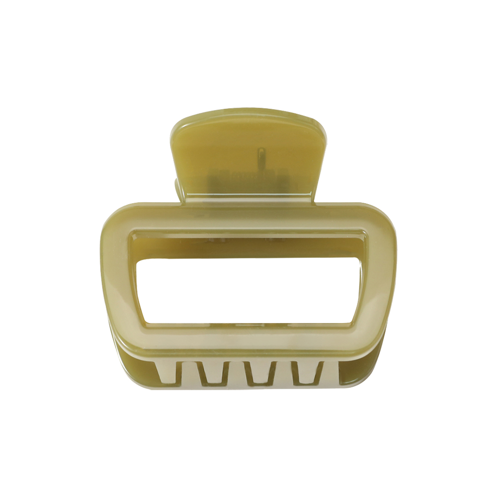 Clip de pinza para el cabello de plástico con inyección trapezoidal redondeada